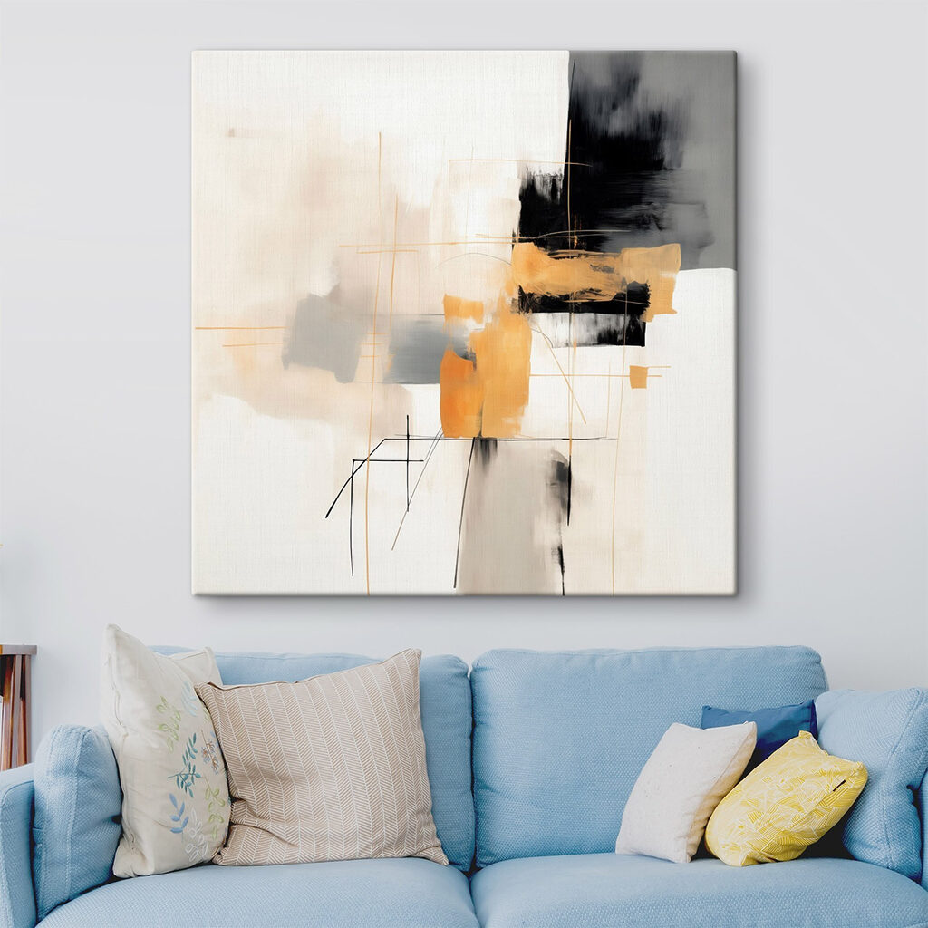 Riscas pretas e ocre — interior 3