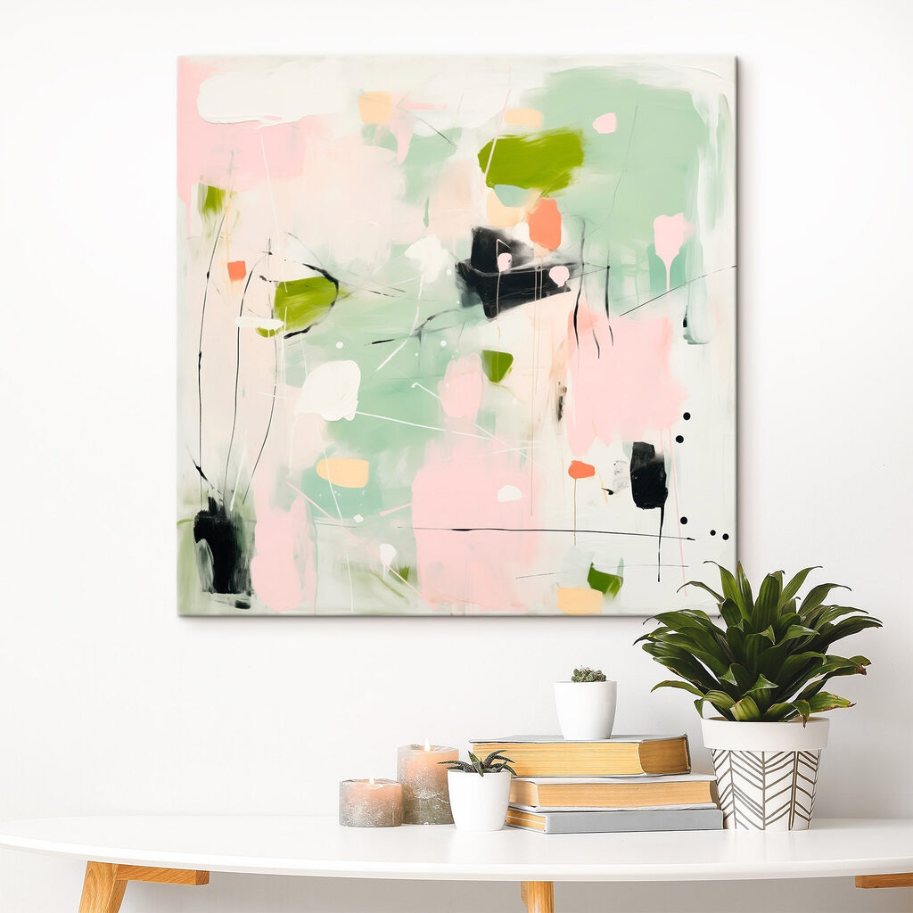 Manchas pastel com verde — interior 1