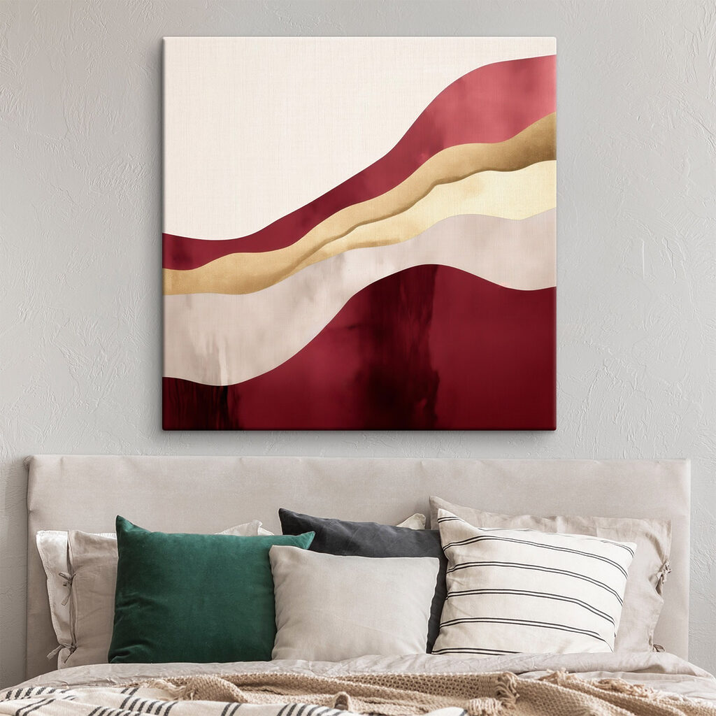 Ondas vermelhas com dourado — interior 3