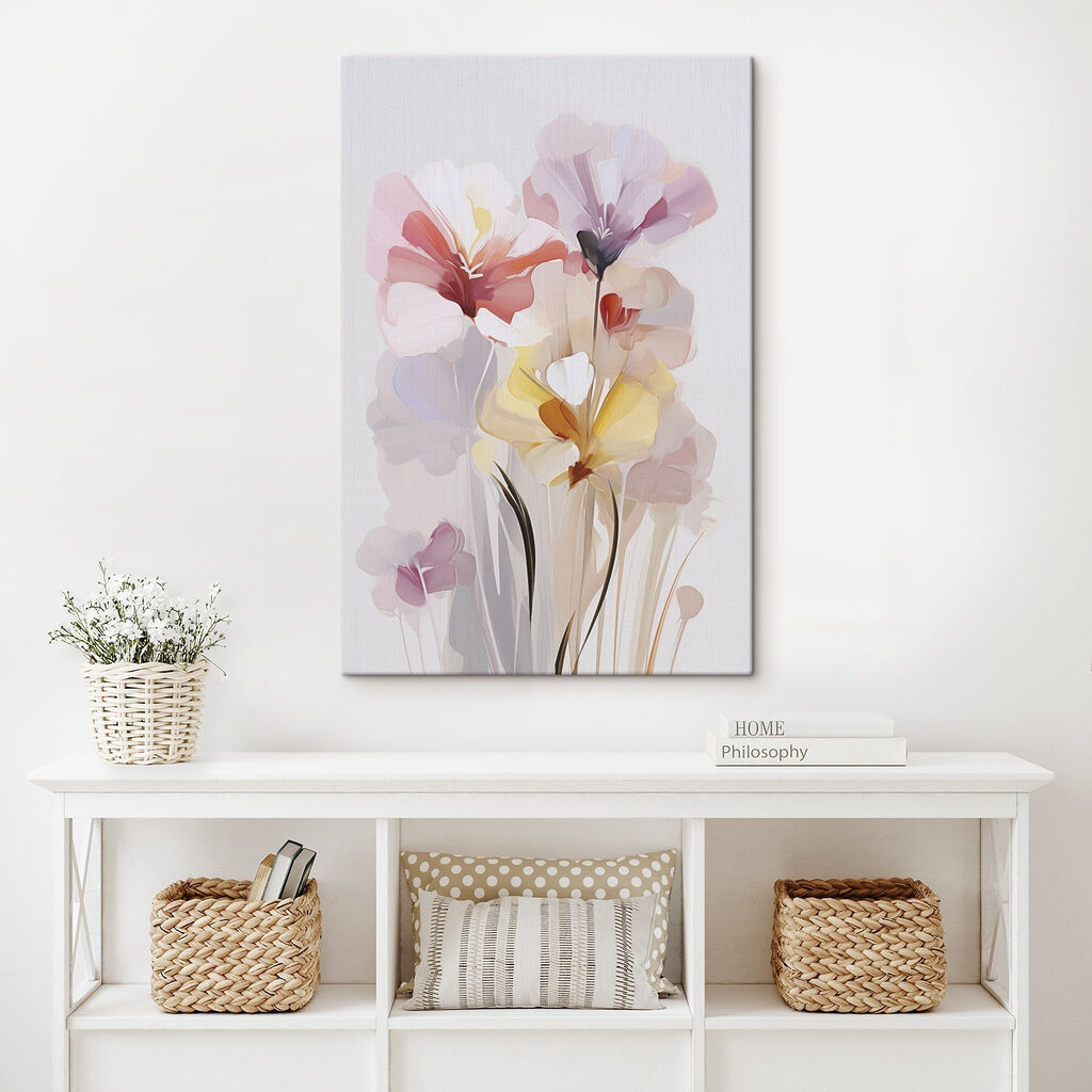 Flores pastel em talos — interior 2