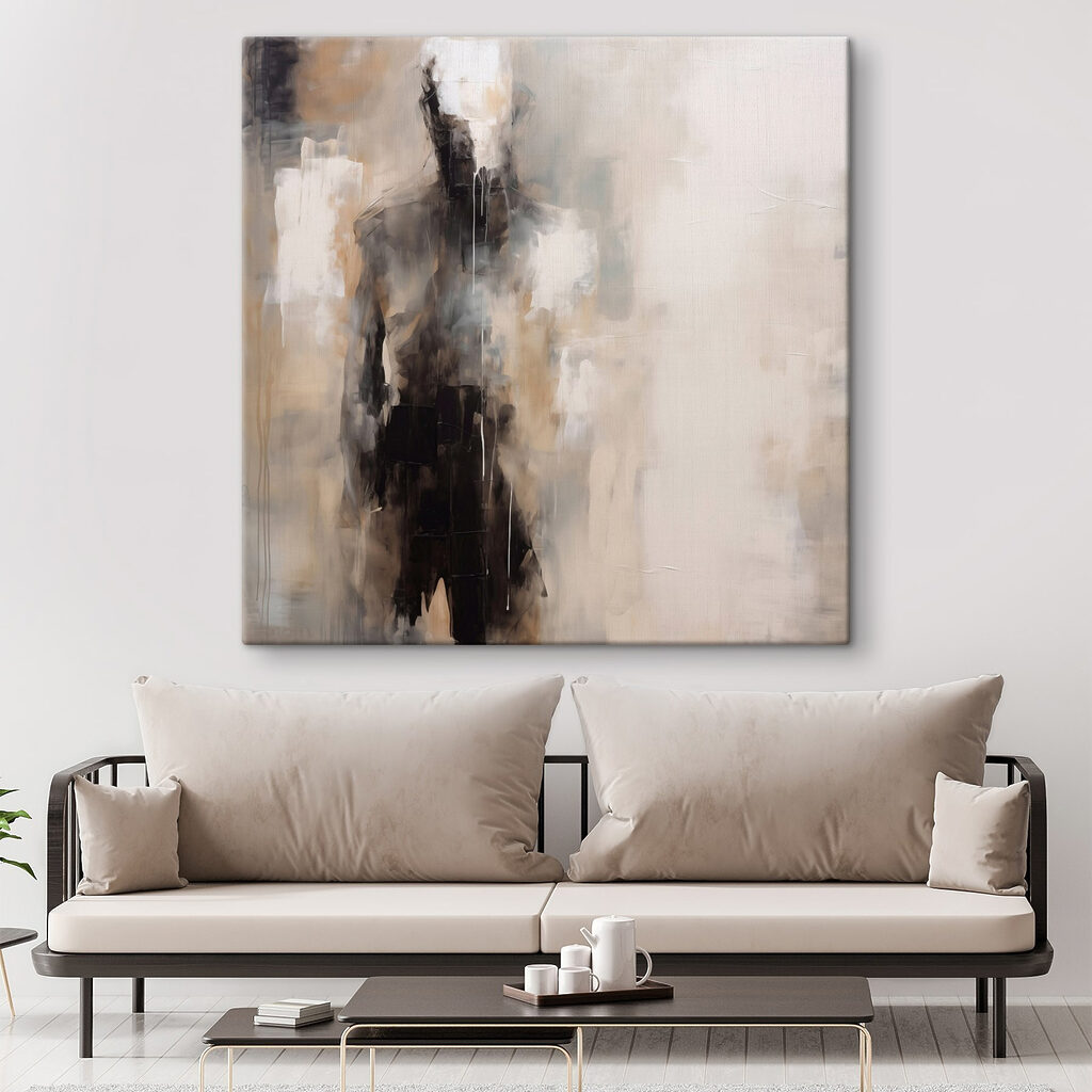 Figura escura na luz — interior 1