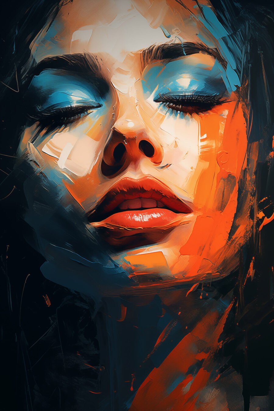 Retrato de mulher ardente — design completo