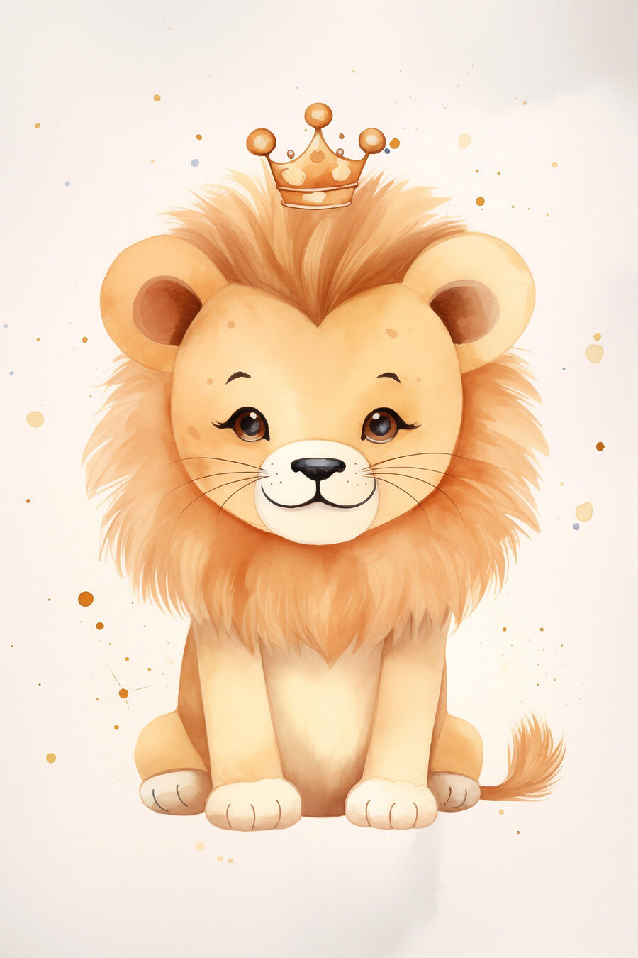 Leãozinho com coroa — design completo