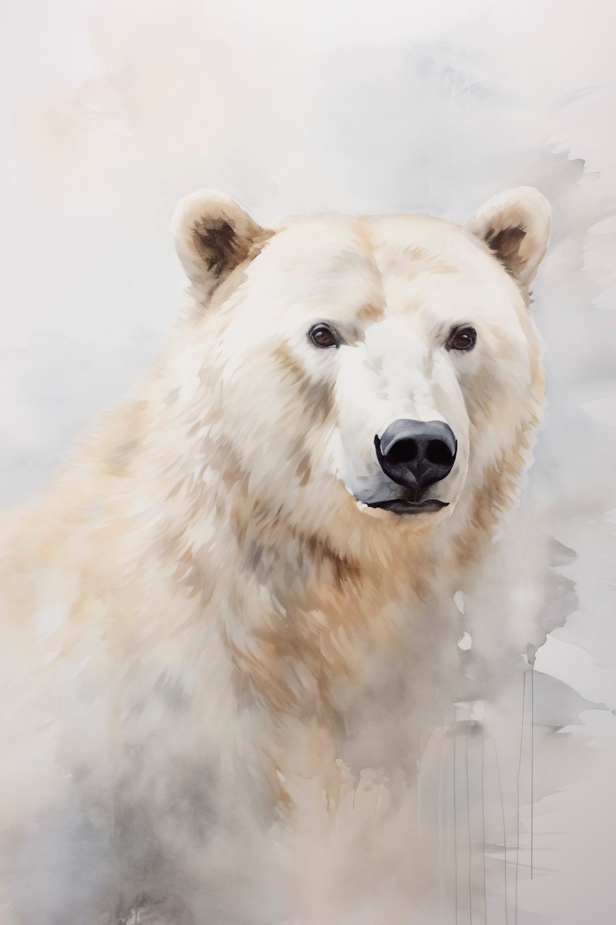 Urso em pintura imitada — design completo