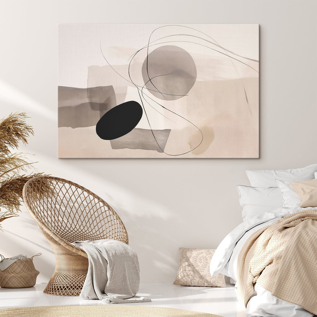 Oval preto com laços — interior 1