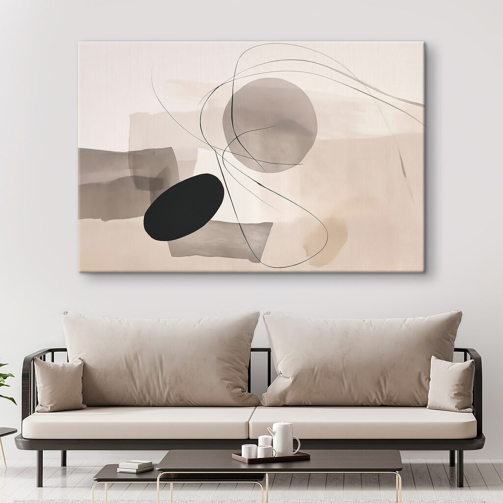 Oval preto com laços — interior 2