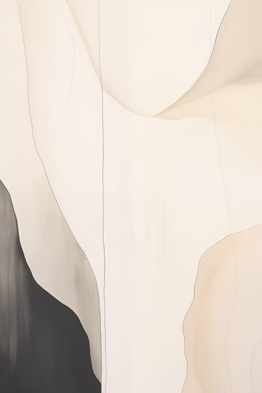 Camadas creme sobre preto — design completo