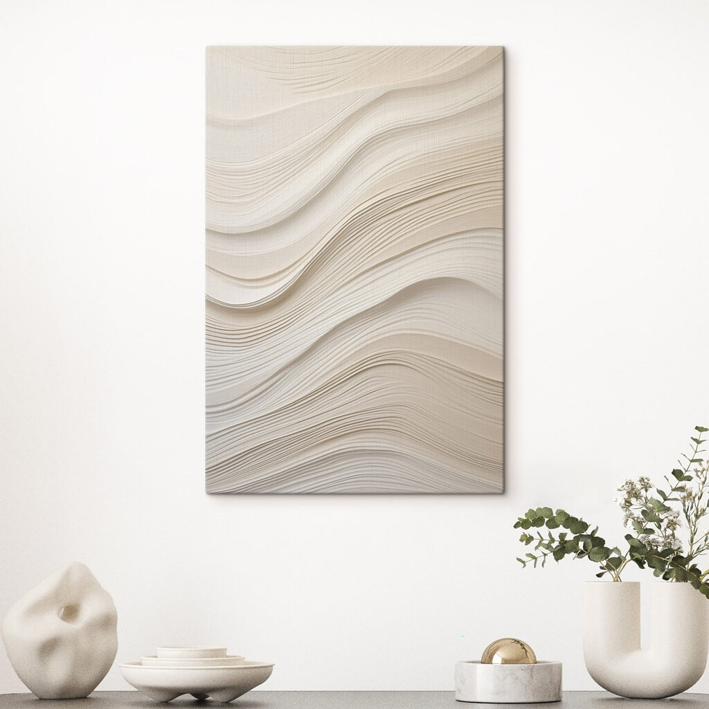 Ondas creme em faixas — interior 2
