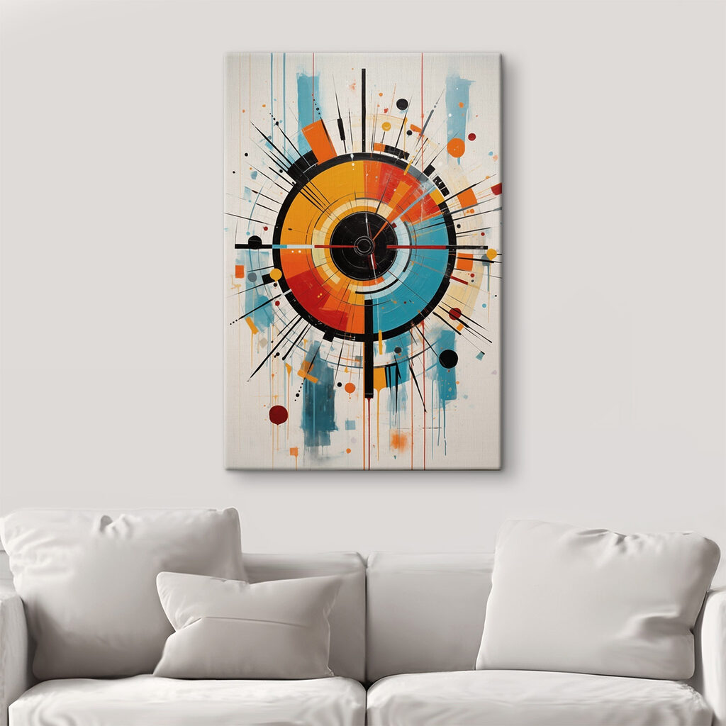 Círculo laranja com raios — interior 2
