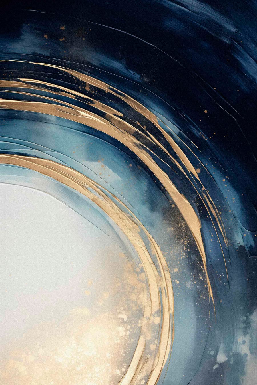 Anéis estreitos sobre horizonte — design completo
