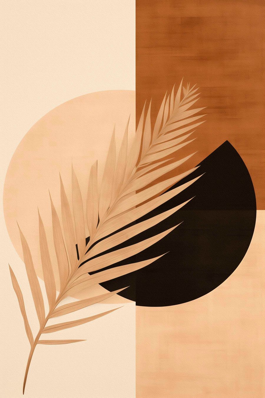 Folha sobre terracota — design completo