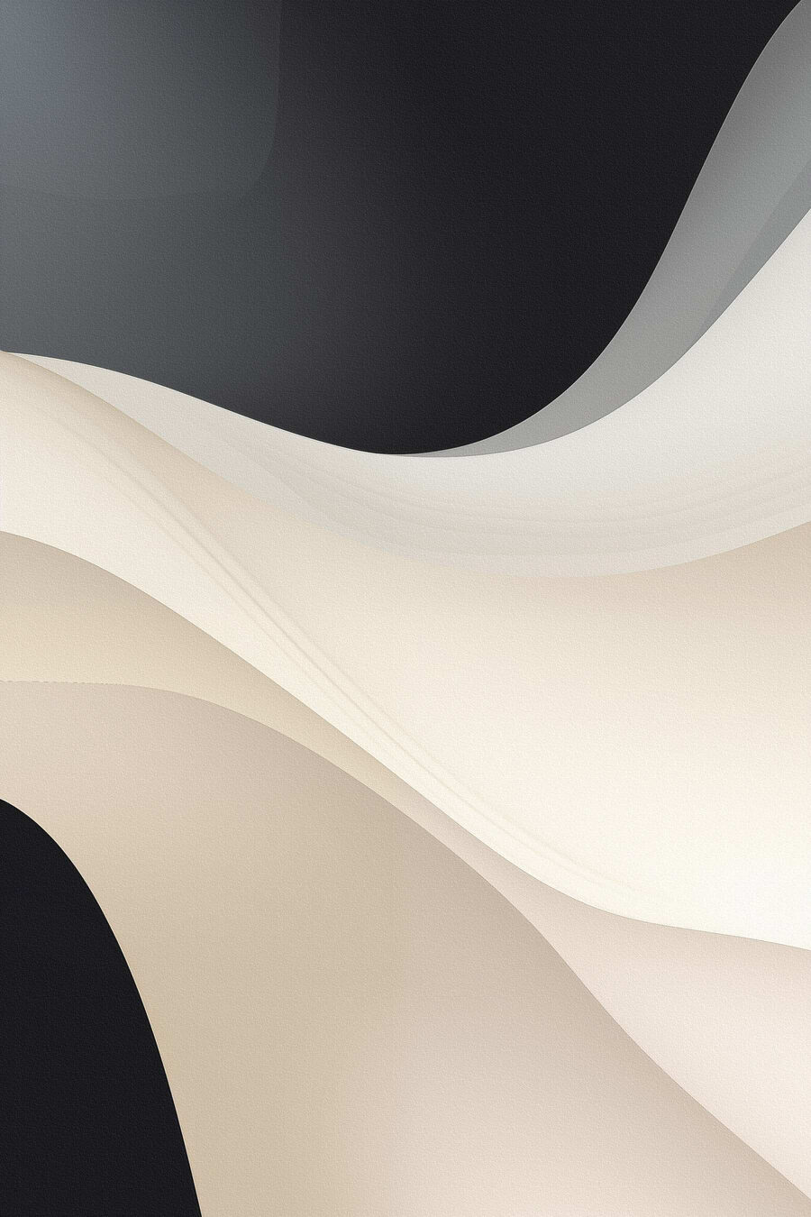 Arco negro sobre creme — design completo
