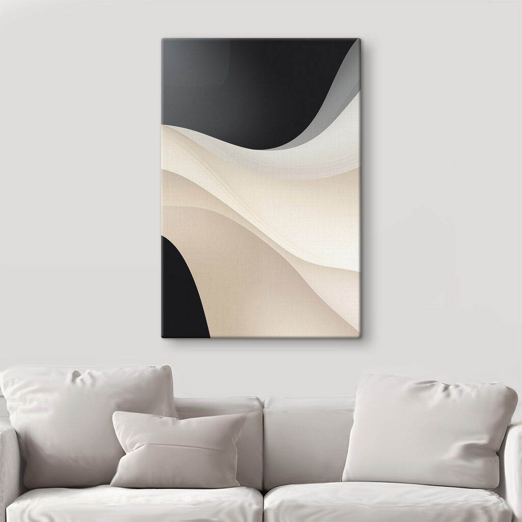 Arco negro sobre creme — interior 3