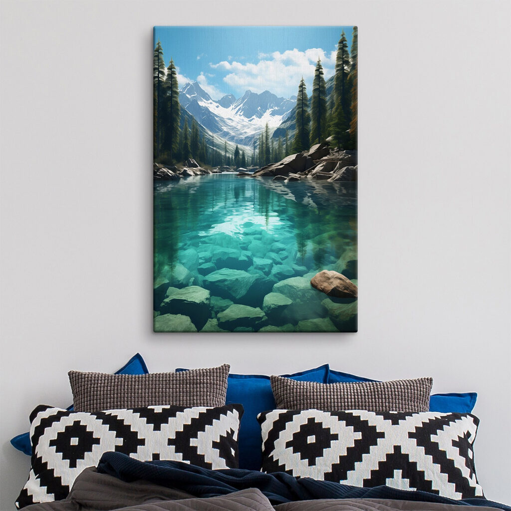 Lago de montanha turquesa — interior 2