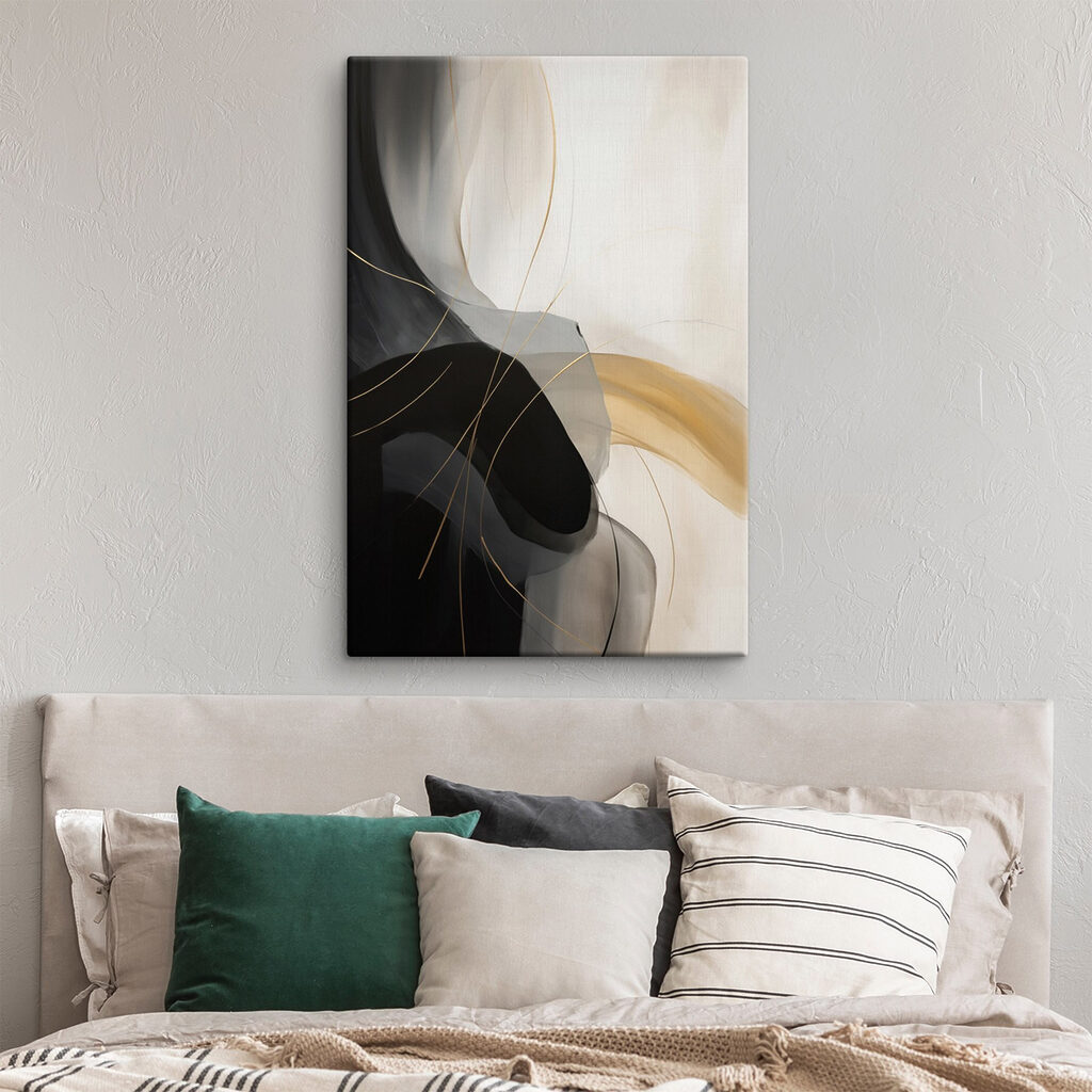 Fios dourados sobre negro — interior 2