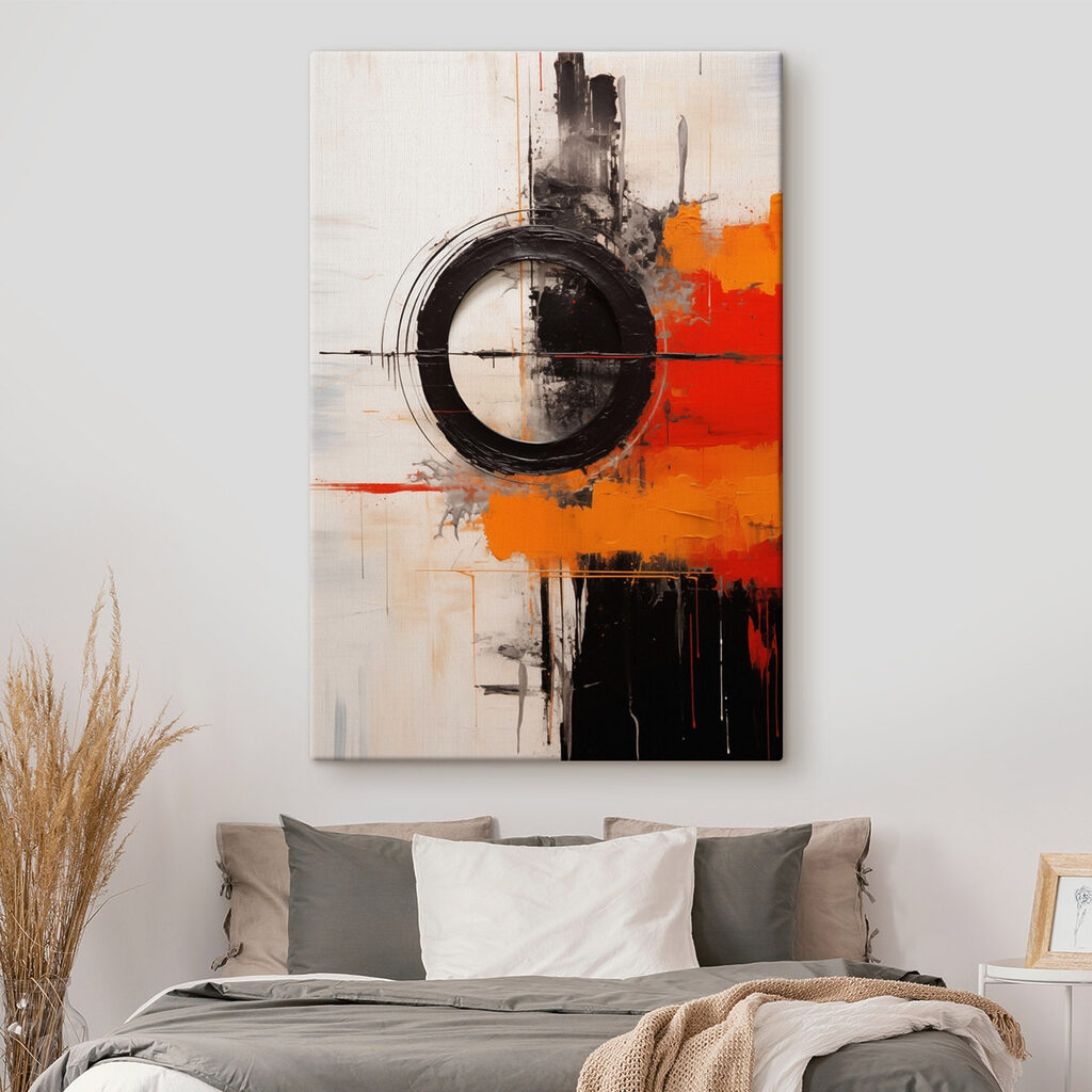 Círculo negro e laranja — interior 1
