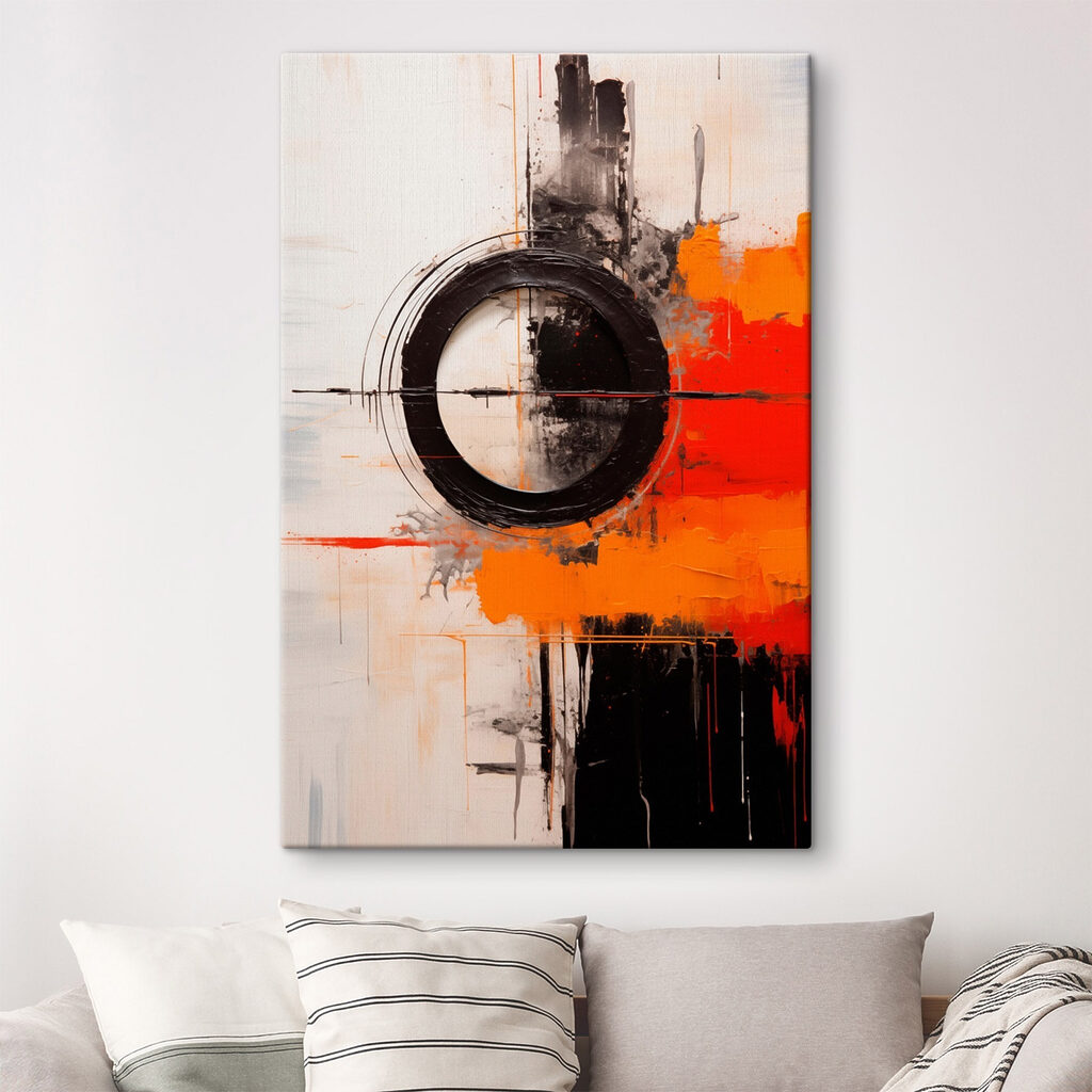 Círculo negro e laranja — interior 2