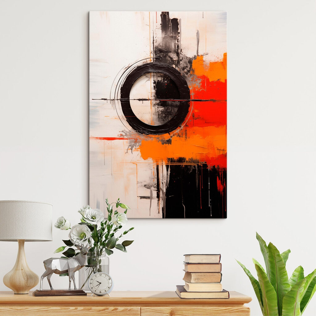 Círculo negro e laranja — interior 3