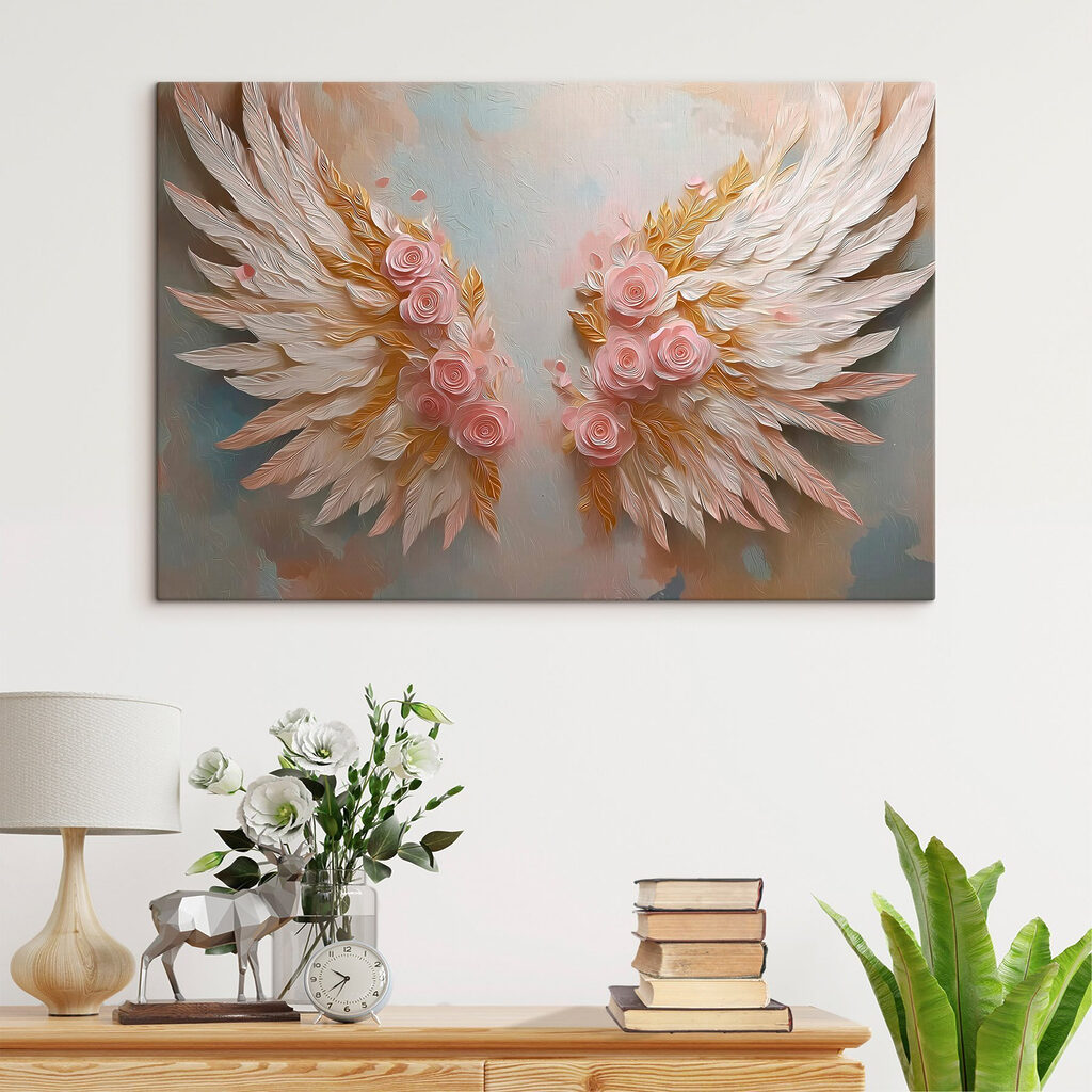 Rosas entre penas brancas — interior 1