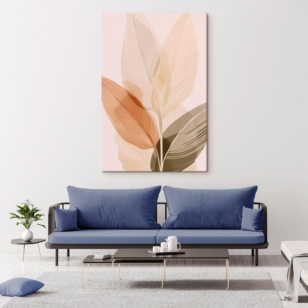 Folhas pastel e nervuras — interior 2