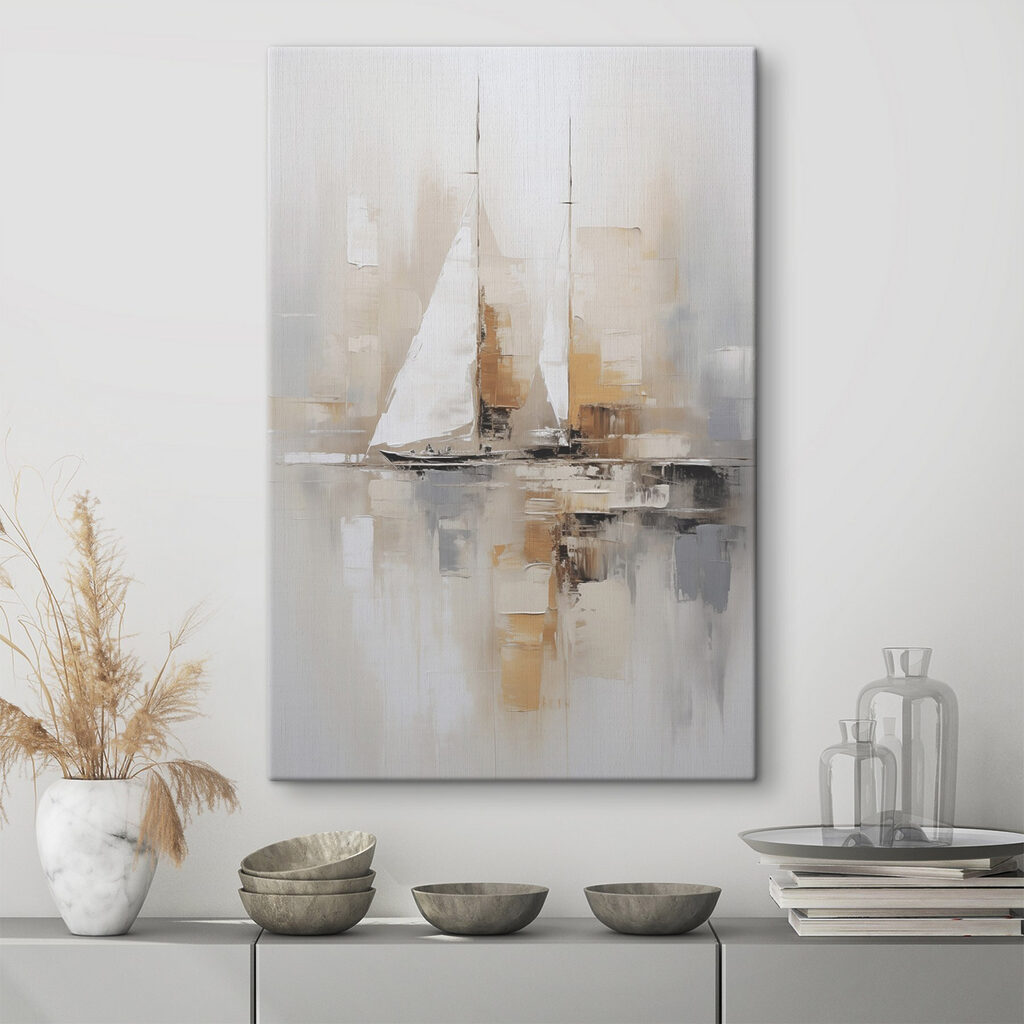 Velas brancas e reflexo — interior 2
