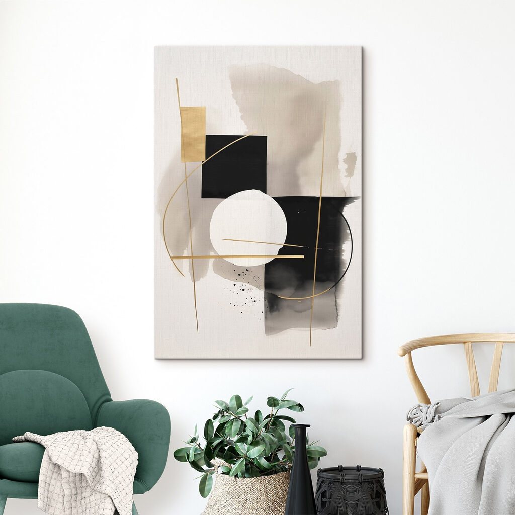 Círculo branco entre negro — interior 3