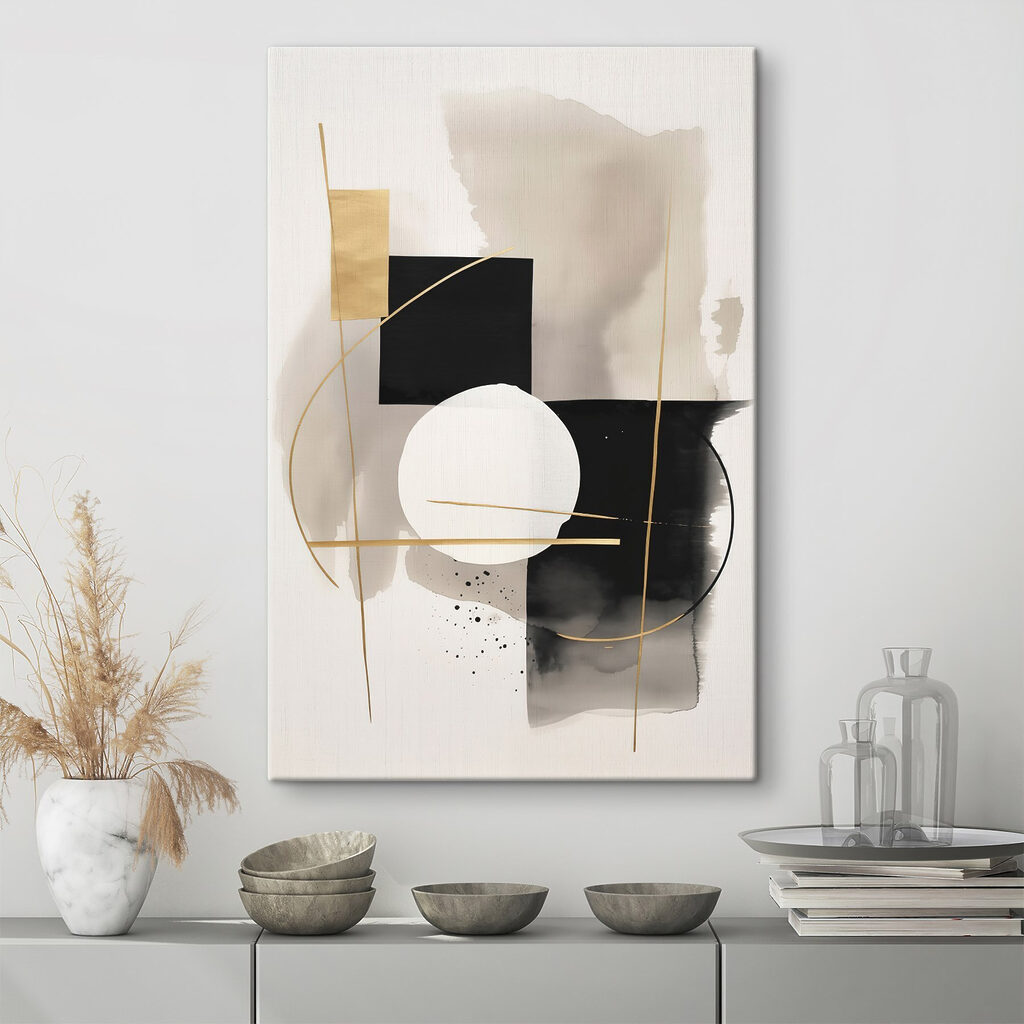 Círculo branco entre negro — interior 1