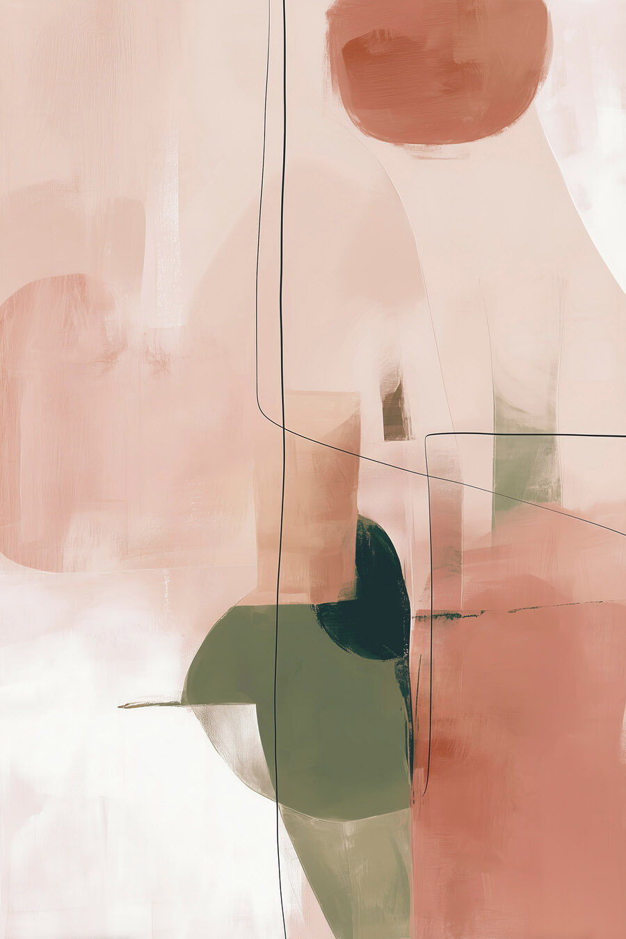 Formas rosa e verdes — design completo