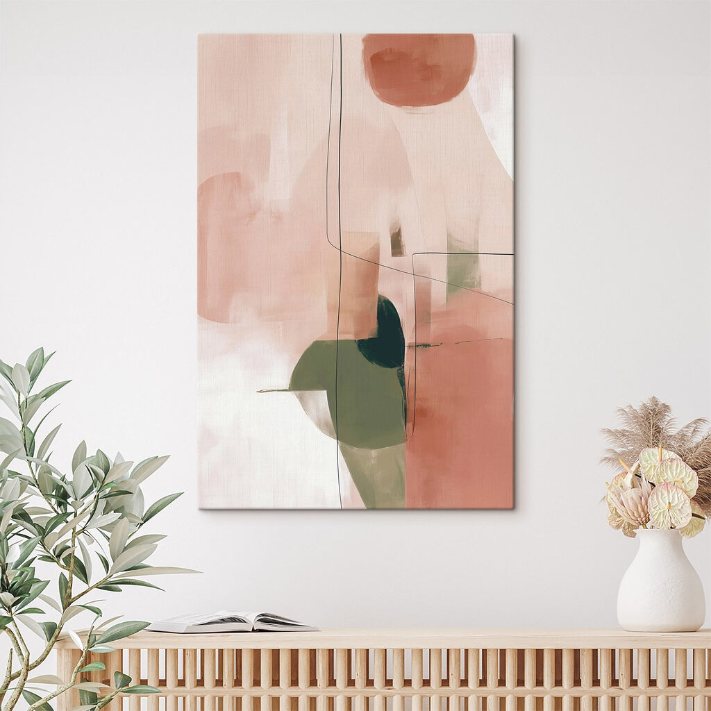 Formas rosa e verdes — interior 1