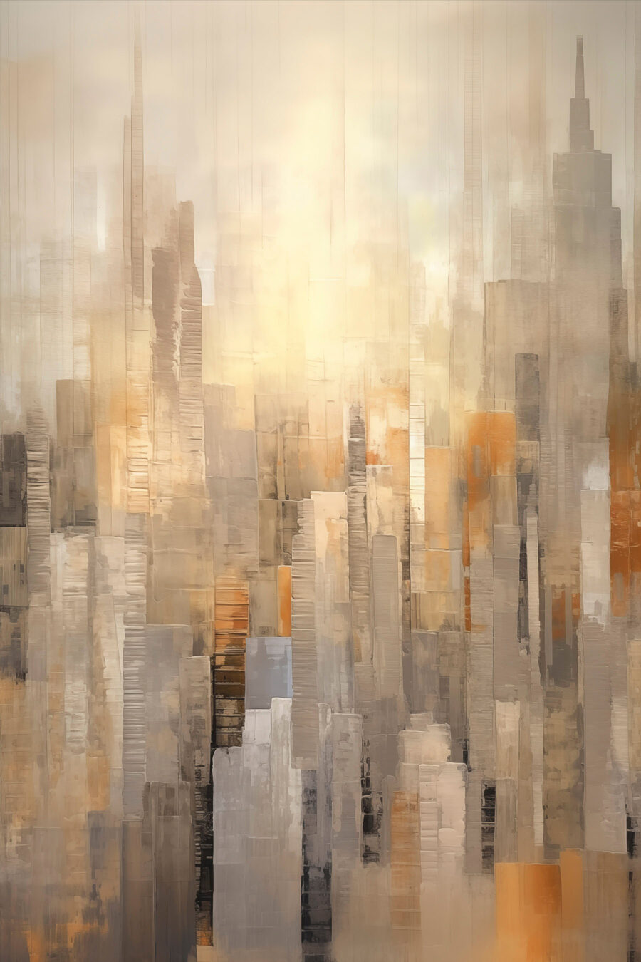 Torres douradas ao entardecer — design completo