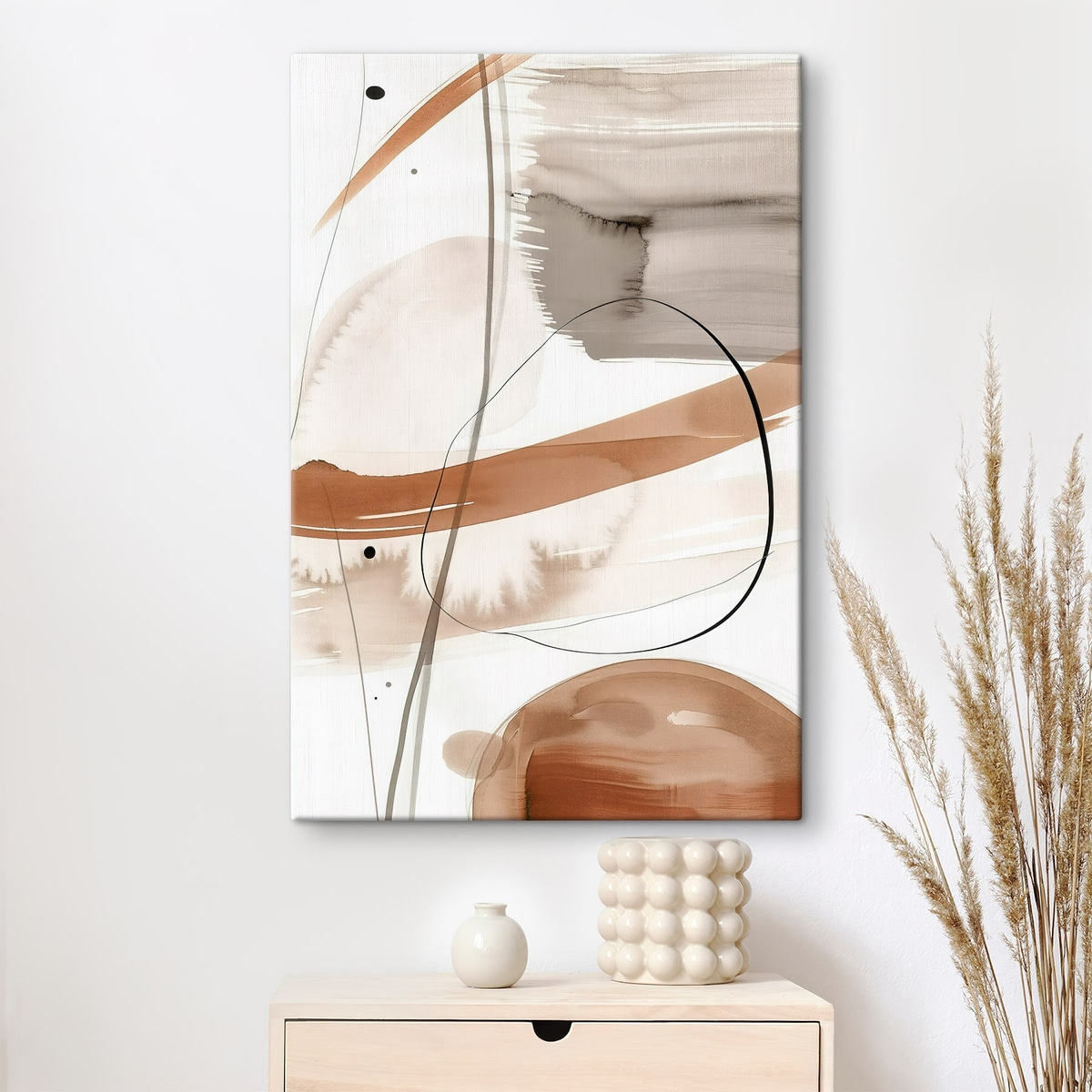Arte abstrata num interior