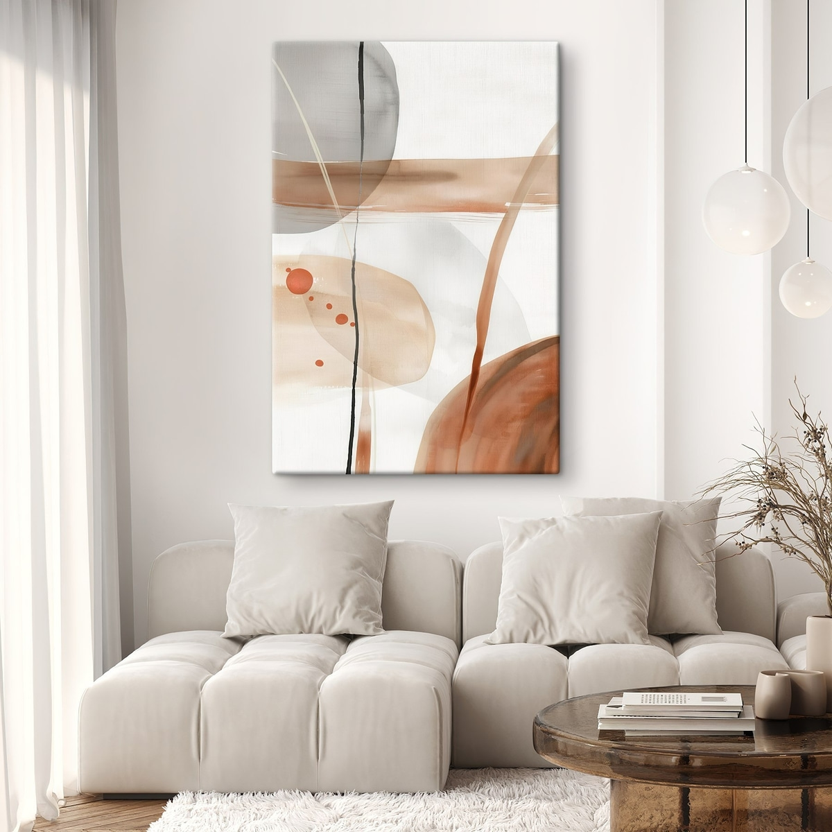 Arte abstrata num interior