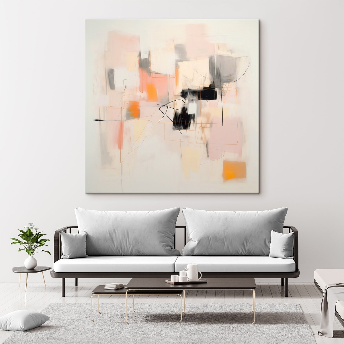 Minimalista em tons suaves — interior 2