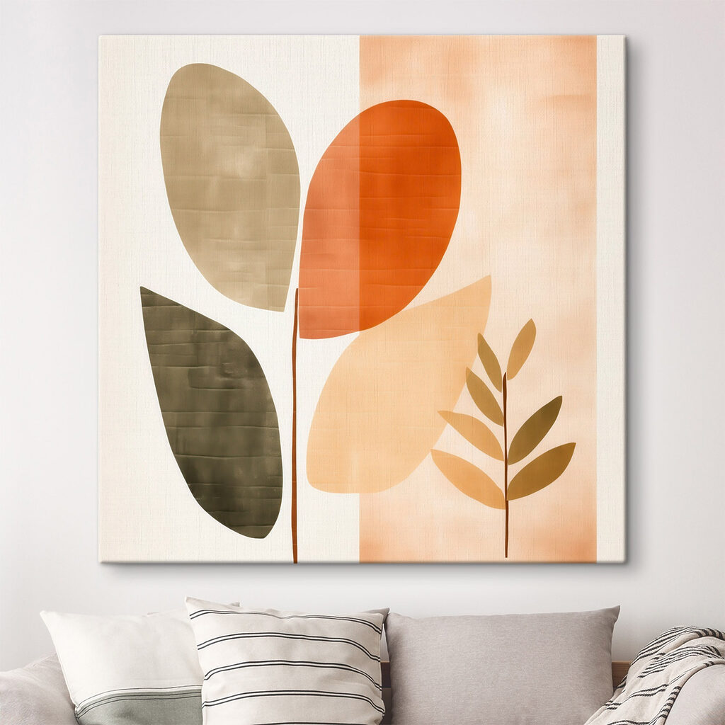 Folhas estilizadas com ramo — interior 2