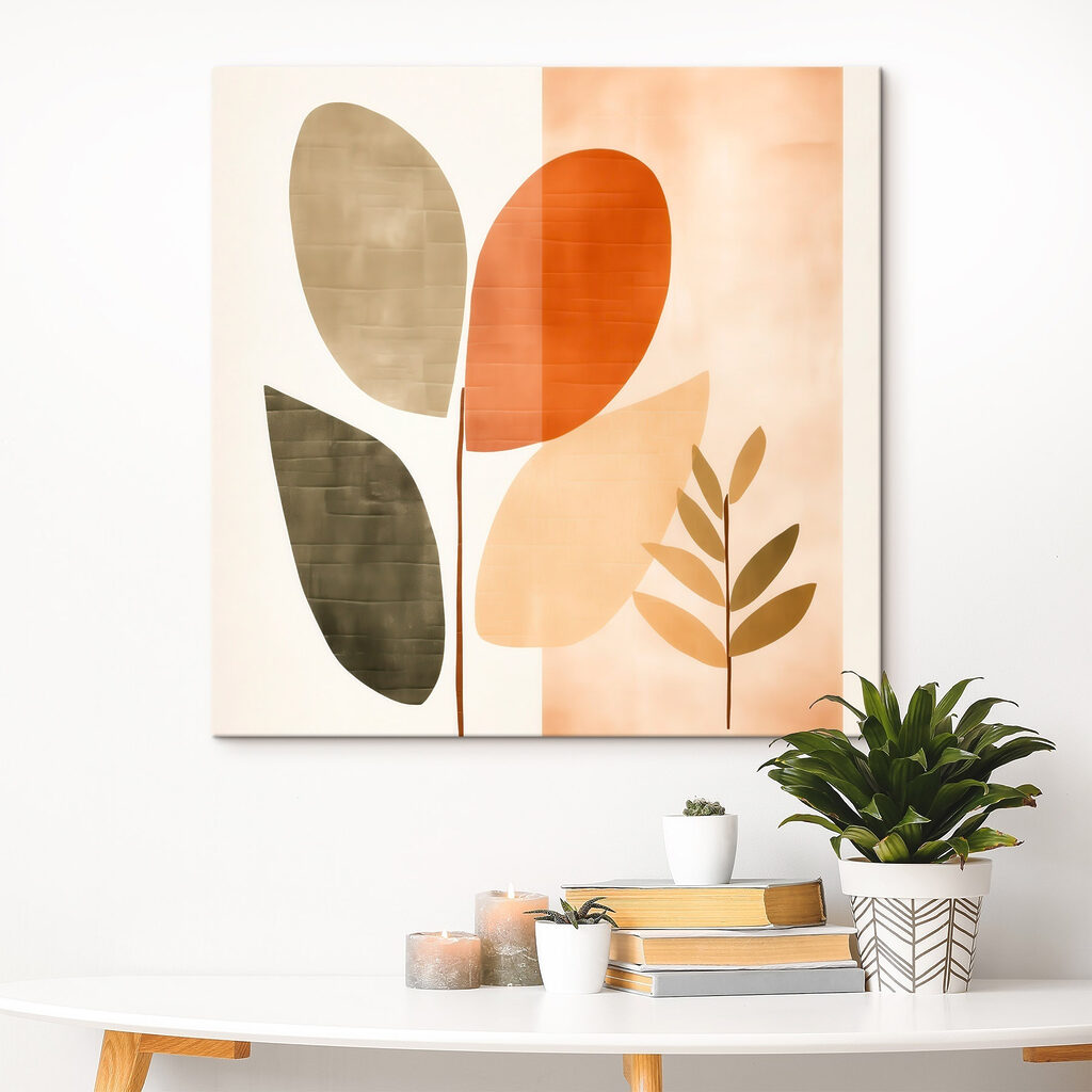 Folhas estilizadas com ramo — interior 3