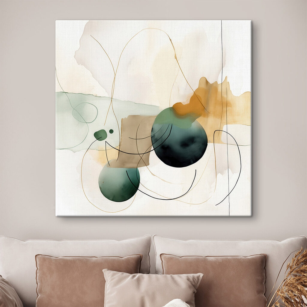 Círculos verde-escuros e ocre — interior 2