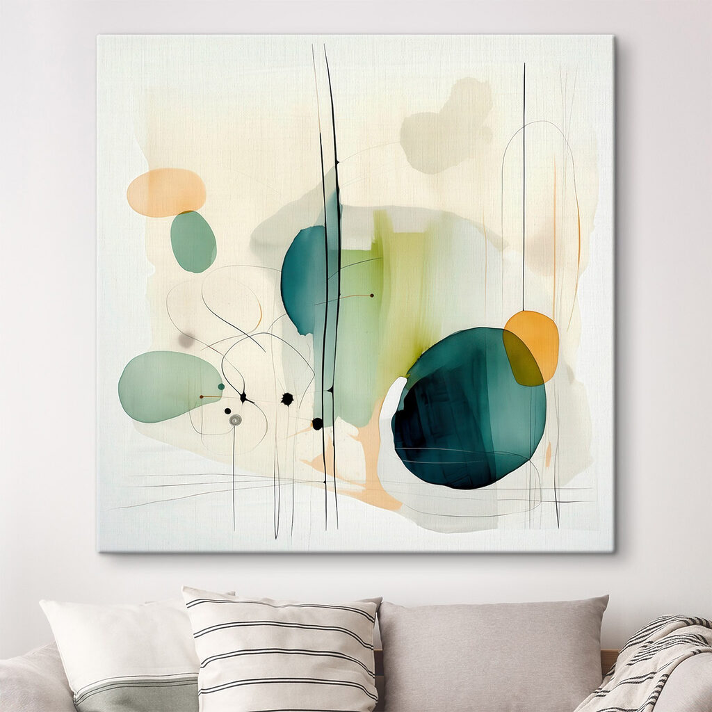 Formas verdes com linhas — interior 2