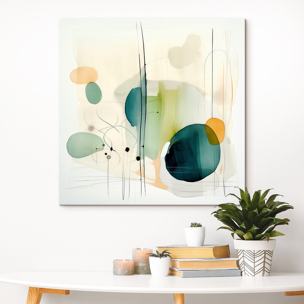 Formas verdes com linhas — interior 3