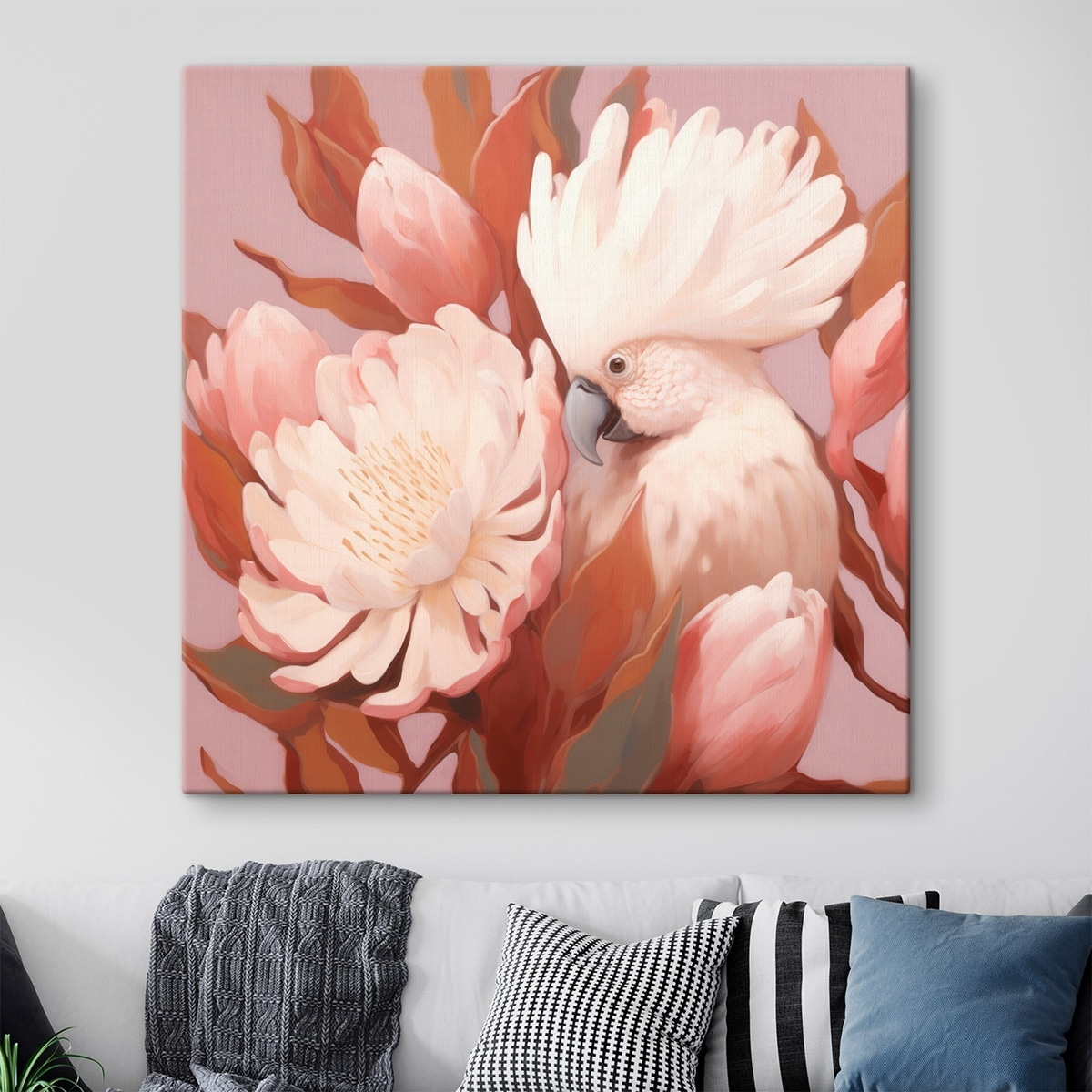 Pássaro entre flores — interior 3