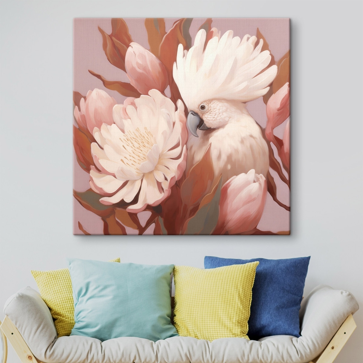 Pássaro entre flores — interior 2