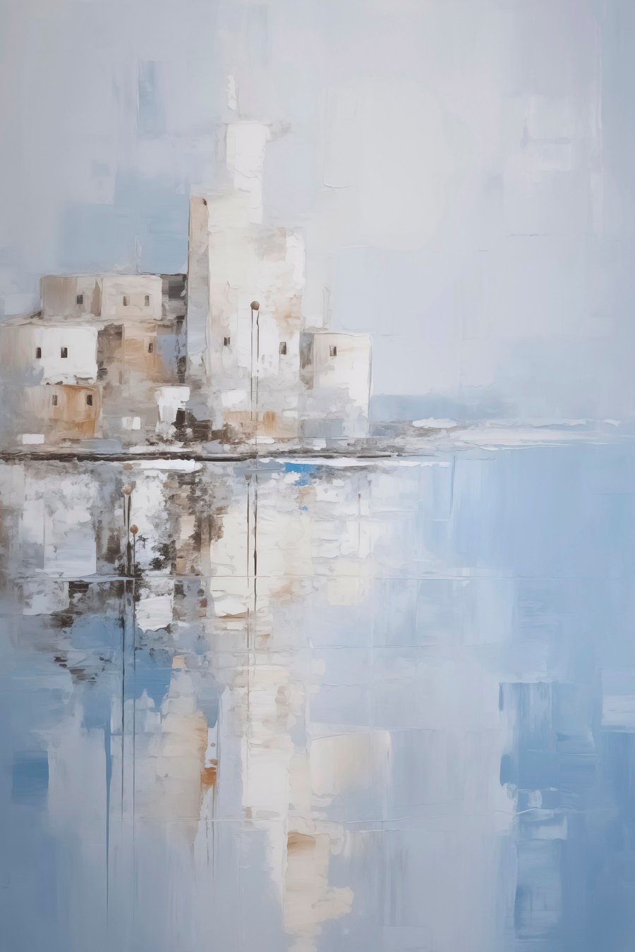 Pintura abstrata de paisagem — design completo
