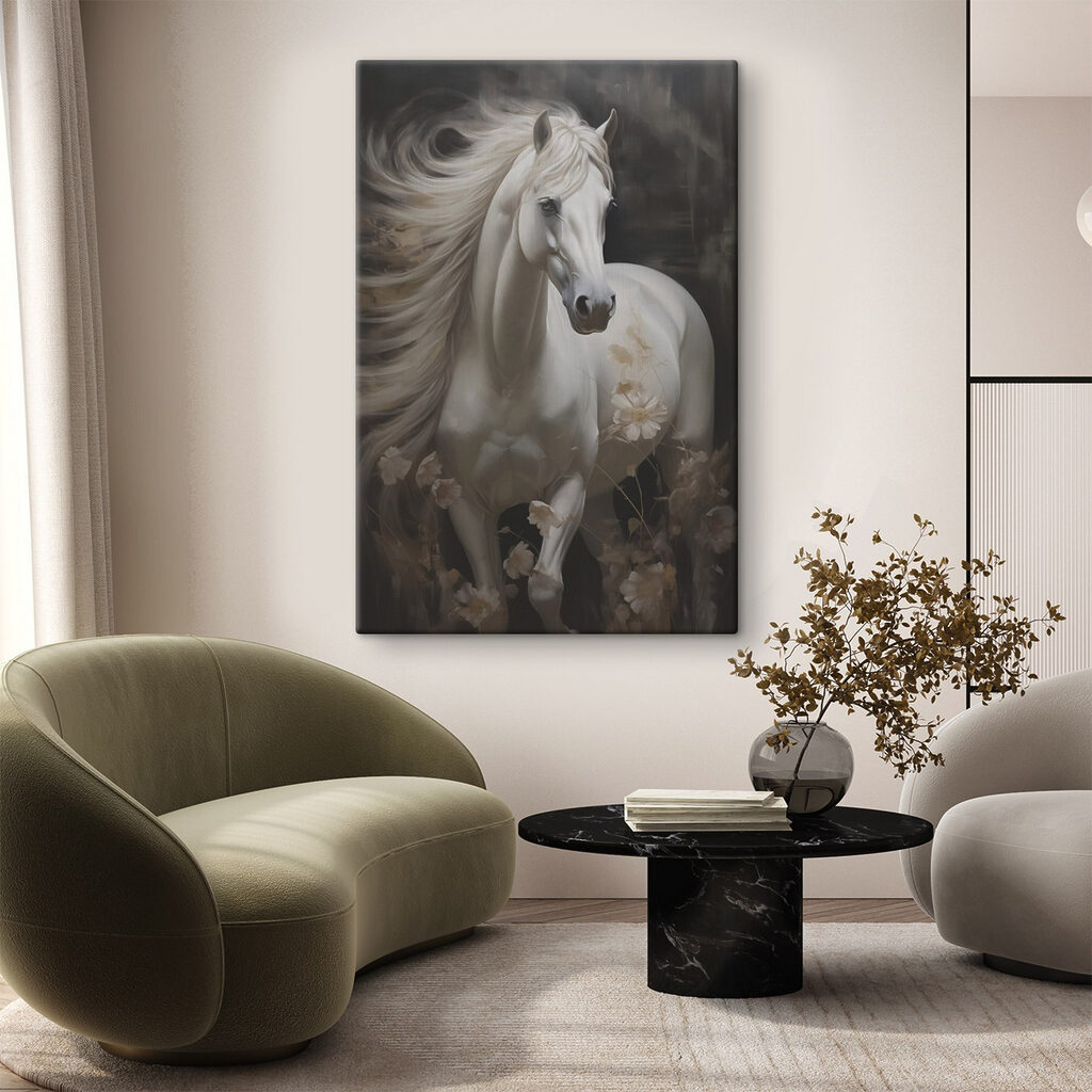 Cavalo branco na névoa — interior 2