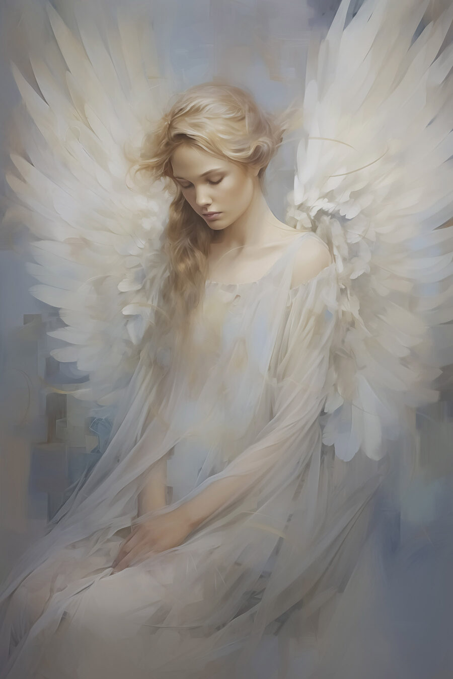 Anjo sentado — design completo
