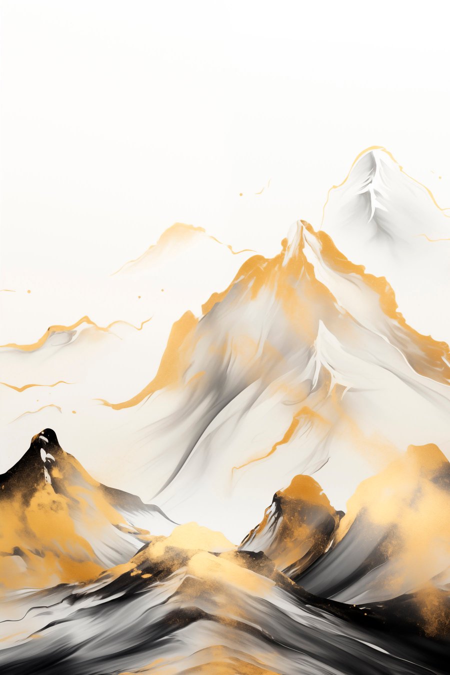Montanhas com picos nevados — design completo