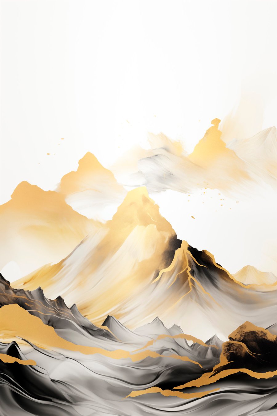 Montanhas com picos nevados — design completo