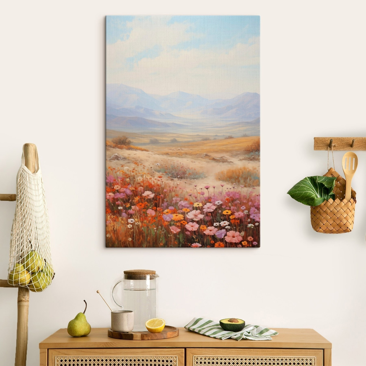 Campo florido e montanhas — interior 2