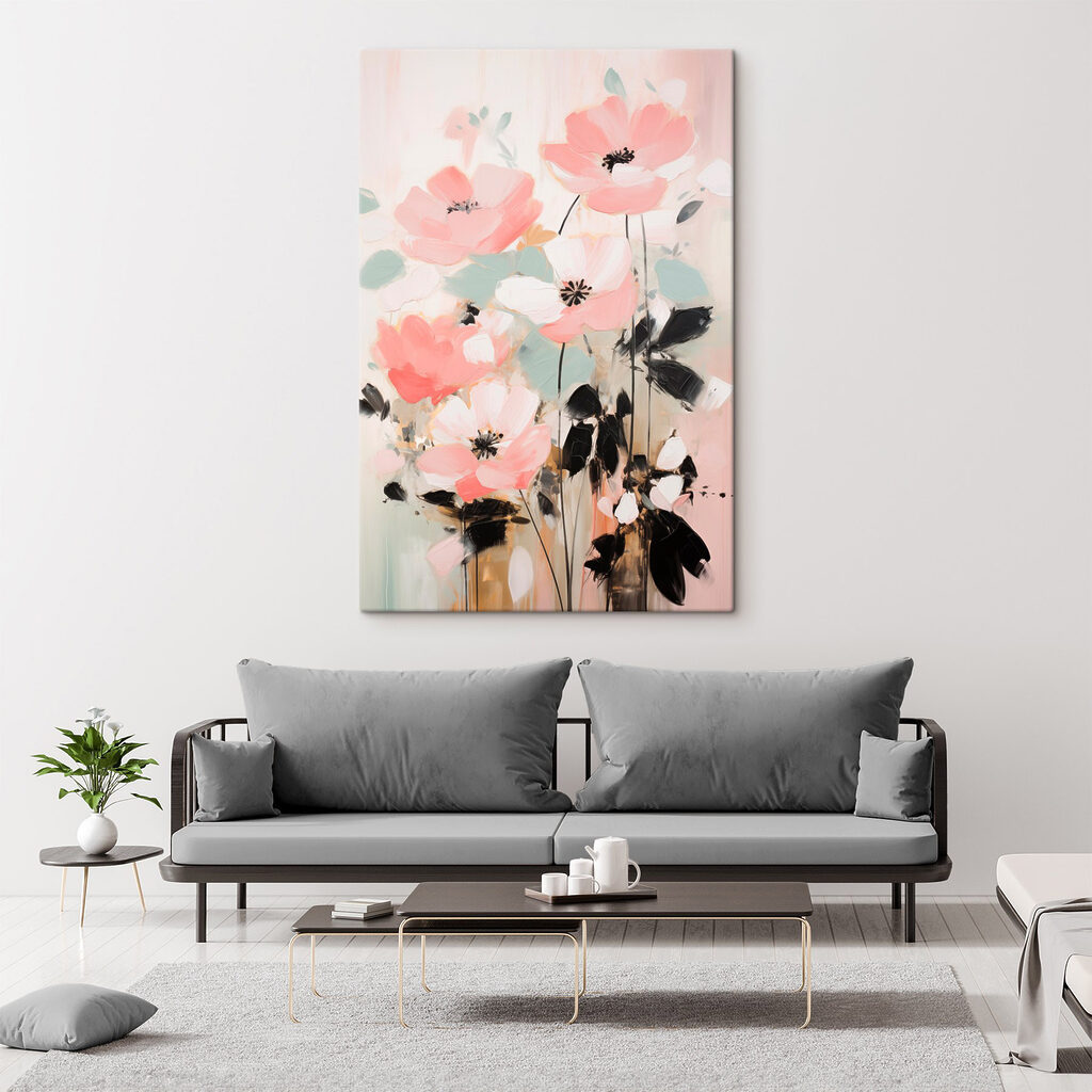 Flores cor-de-rosa entre sombras — interior 2
