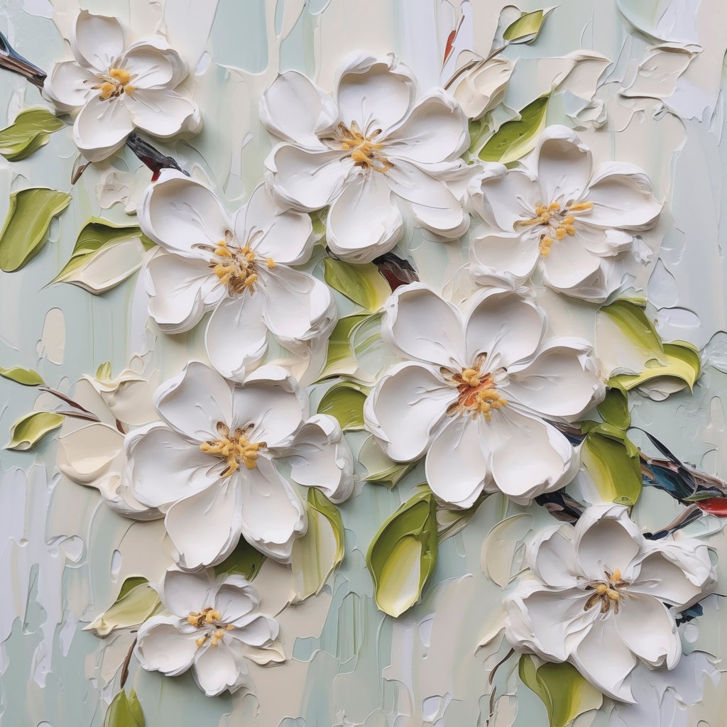 Flores com efeito pintado — design completo