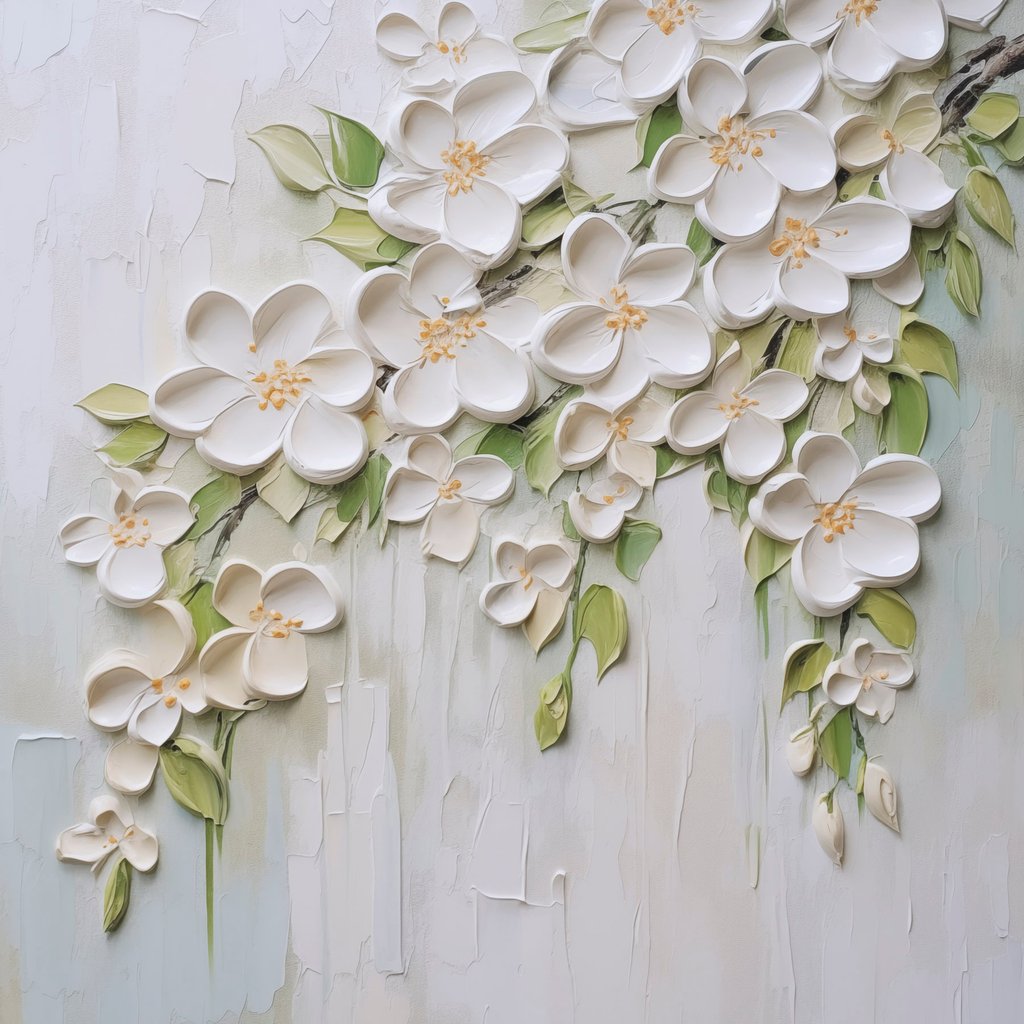 Flores em estilo pictórico — design completo