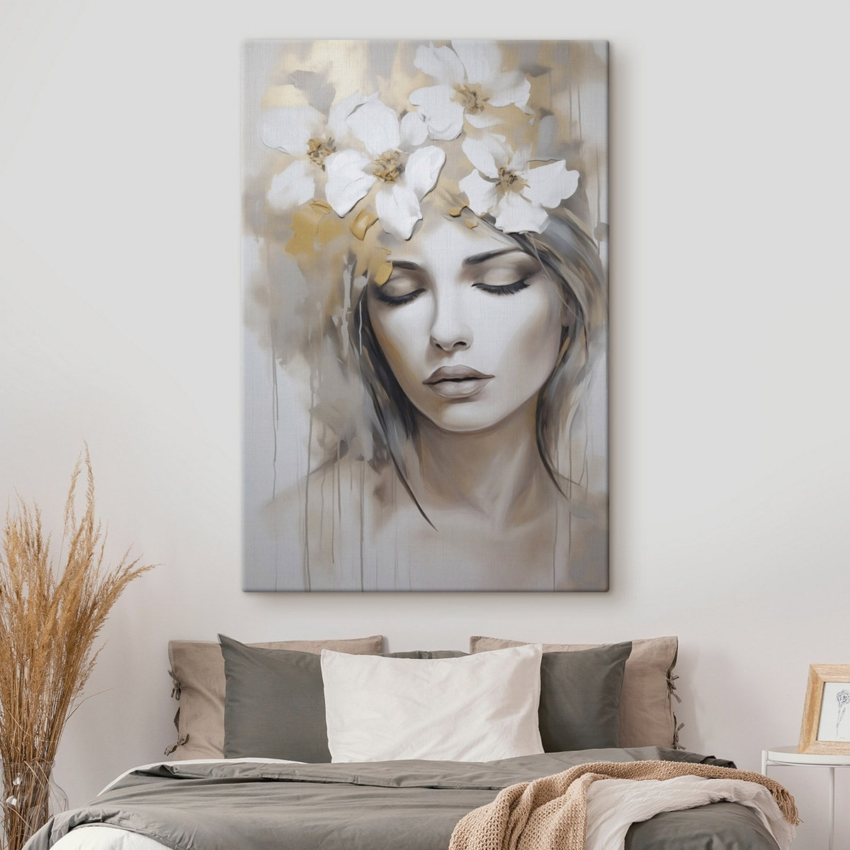 Menina abstrata com flores — interior 1